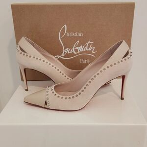 Christian Louboutin Beige Studded Heels